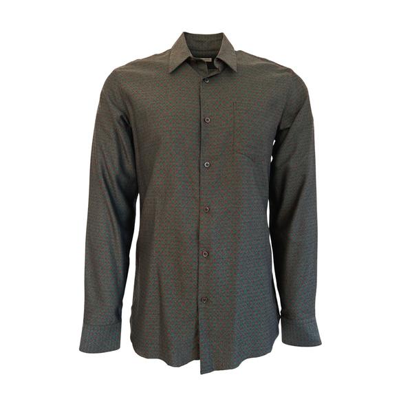 Dries Van Noten - Curley Print Green Cotton Shirt - IT 50